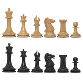 Walter Grimshaw 1854 Reproduced Staunton 3.5"  Boxwood/Ebony Chessmen